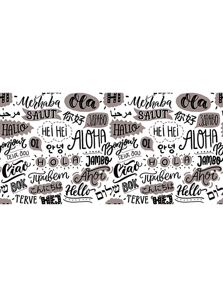 deco Rugs & Carpet Dywan winylowy w kolorze szaro-czarno-białym rozmiar: 50x150 cm