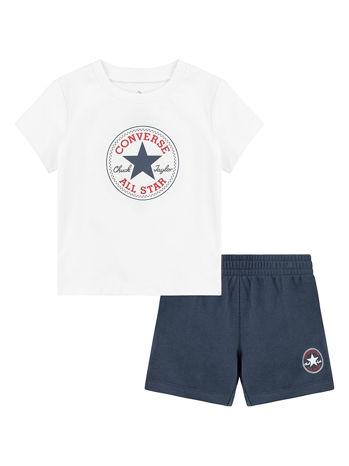 Converse 2-częściowy zestaw w kolorze biało-granatowym rozmiar: 86/92