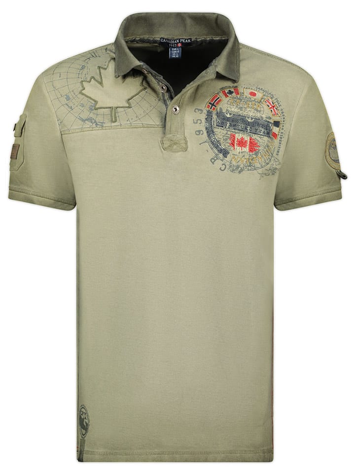 Canadian Peak Koszulka polo "Kinflateak" w kolorze khaki rozmiar: S