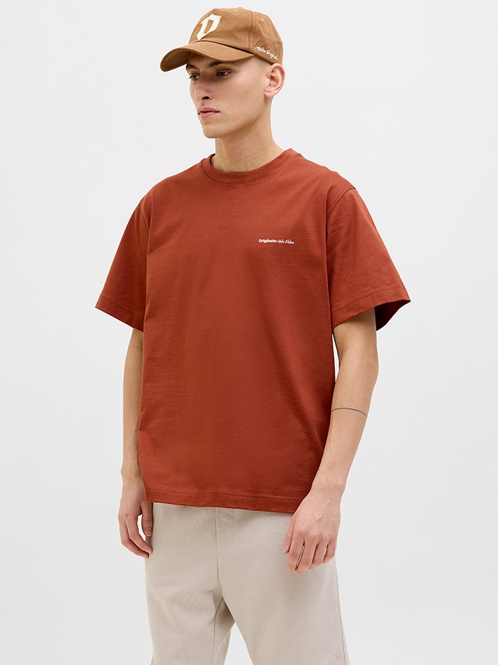 Jack & Jones Koszulka w kolorze jasnobrązowym rozmiar: L