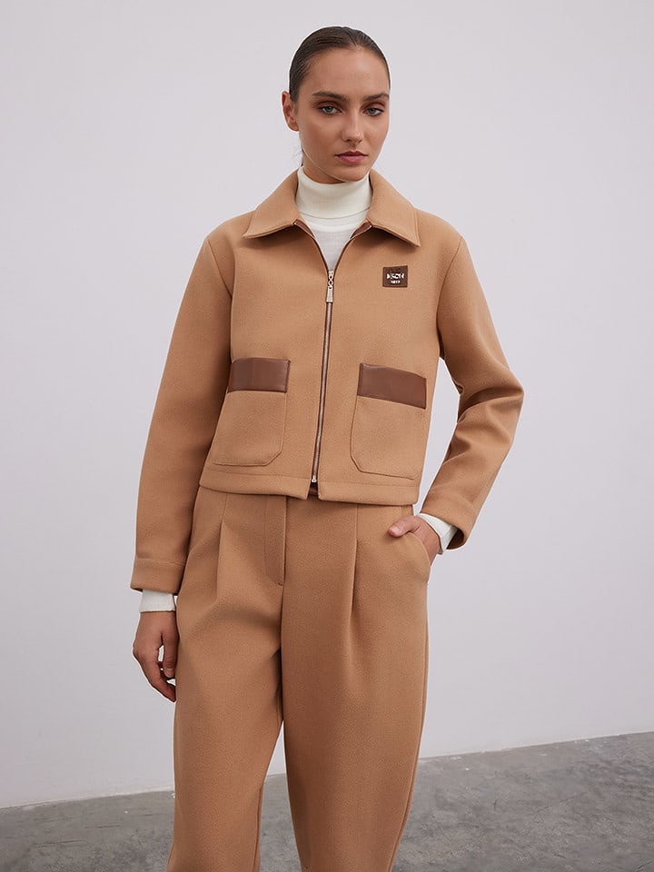 BGN Kurtka przejściowa w kolorze jasnobrązowym rozmiar: 34