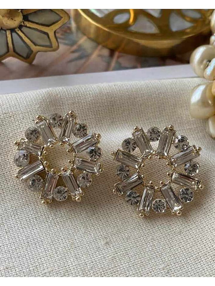 Luseera Pozłacane kolczyki-wkrętki z cyrkoniami rozmiar: onesize