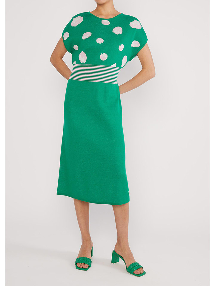 Blutsgeschwister Sukienka "Mix it Quickartistic" w kolorze zielono-białym rozmiar: XXL