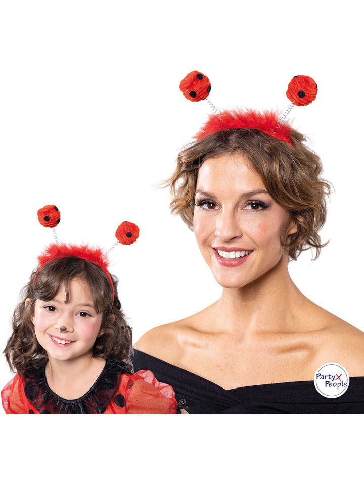 Party x People Opaska "Ladybug" w kolorze czerwonym rozmiar: onesize