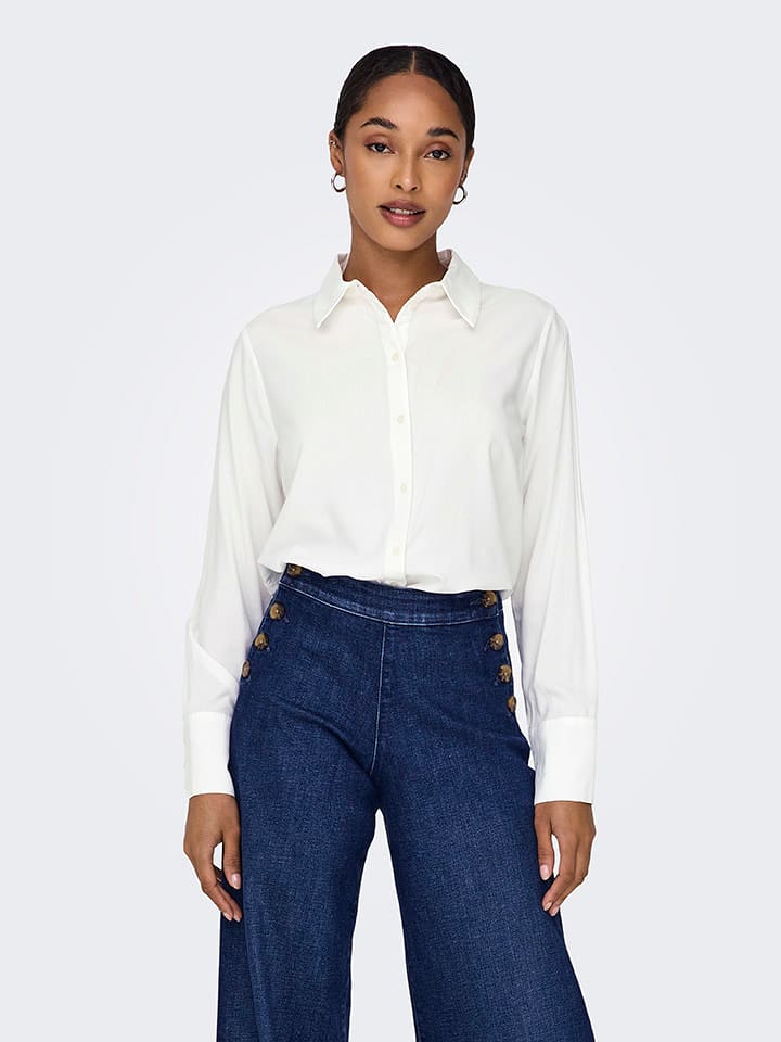 ONLY Koszula w kolorze białym rozmiar: XS