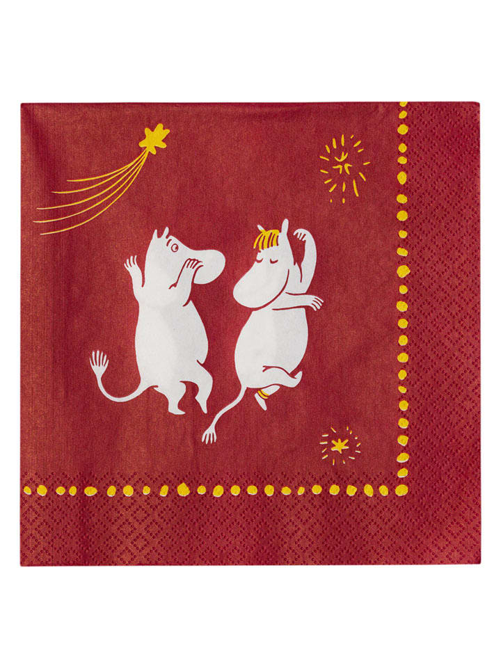 Moomin Serwetki (20 szt.) "Festive Moments" w kolorze czerwonym rozmiar: onesize