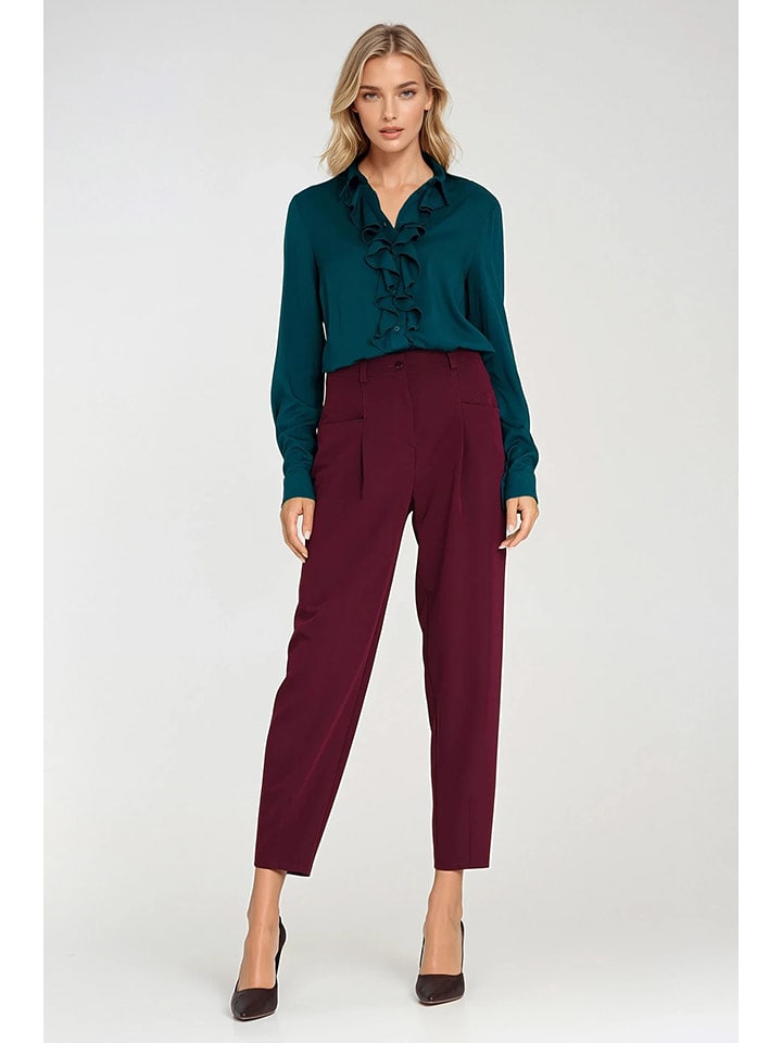 Nife Spodnie w kolorze czerwonym rozmiar: 38