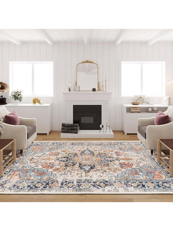 Conceptum Hypnose Dywan ''Kece-Fr50'' w kolorze beżowo-błękitnym rozmiar: 160x230 cm