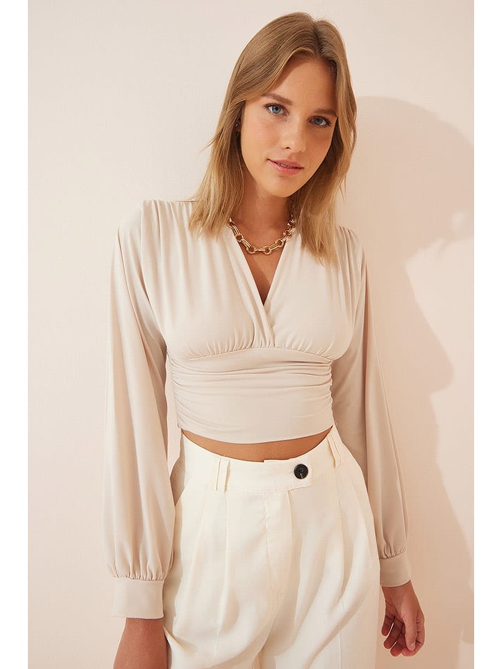 Happiness Istanbul Bluzka w kolorze kremowym rozmiar: 38