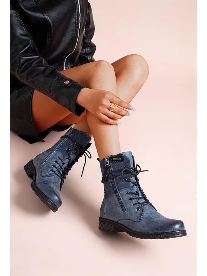 Foreverfolie Botki w kolorze niebieskim rozmiar: 39