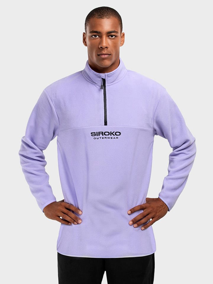 Siroko Bluza polarowa "Aurora" w kolorze lawendowym rozmiar: L