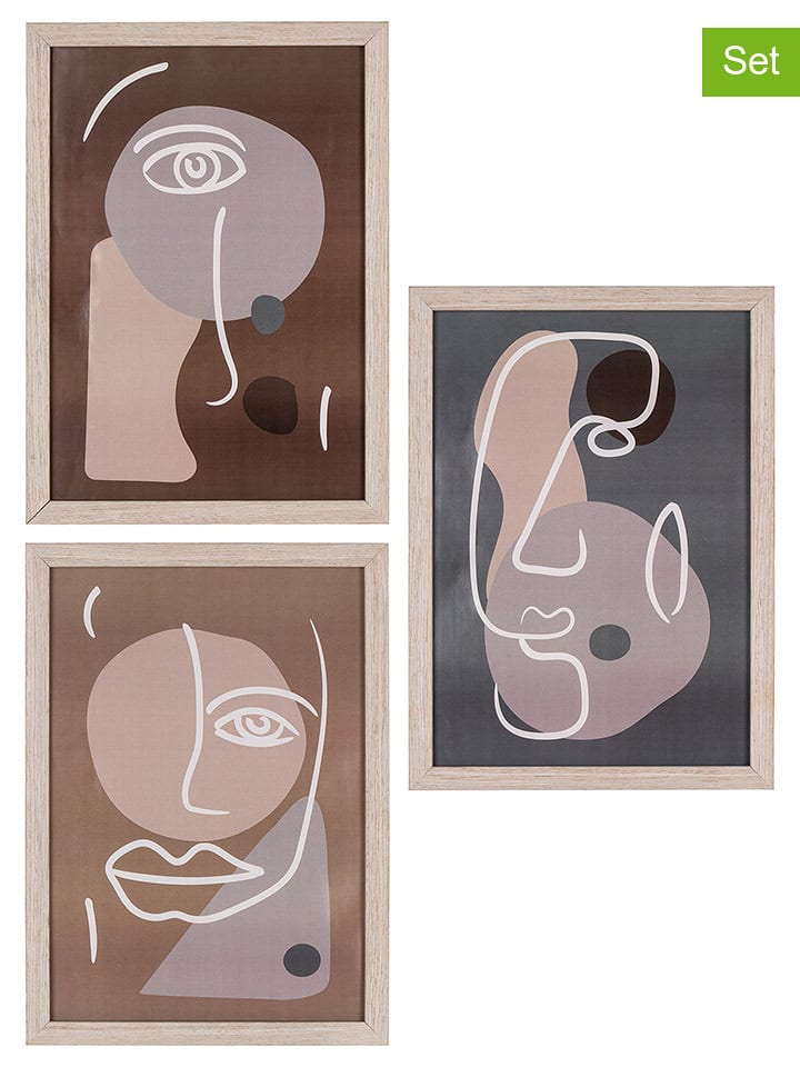 House Nordic Ramki (3 szt.) "Madison" w kolorze jasnobrązowym na zdjęcia - 30 x 21 cm rozmiar: onesize