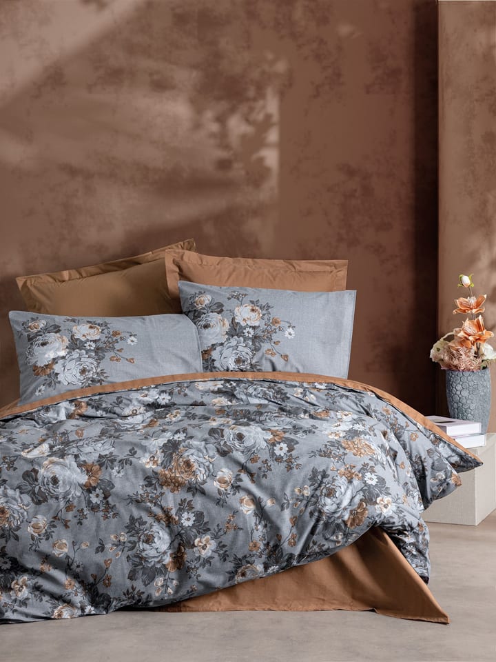 Colourful Cotton Komplet pościeli renforcé w kolorze błękitno-jasnobrązowym rozmiar: 135x200 cm