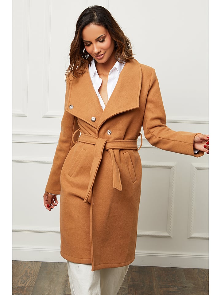 L'armoire de Suzette Płaszcz zimowy w kolorze karmelowym rozmiar: 38