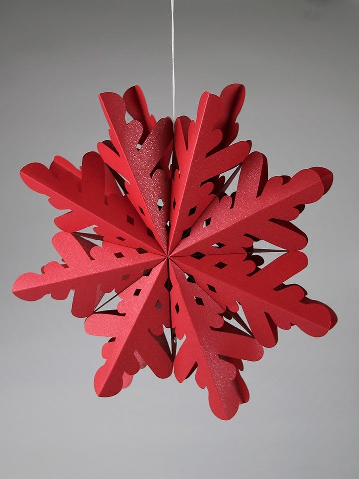 AM Design Zawieszka dekoracyjna "Gwiazda" w kolorze czerwonym - Ø 30 cm rozmiar: onesize