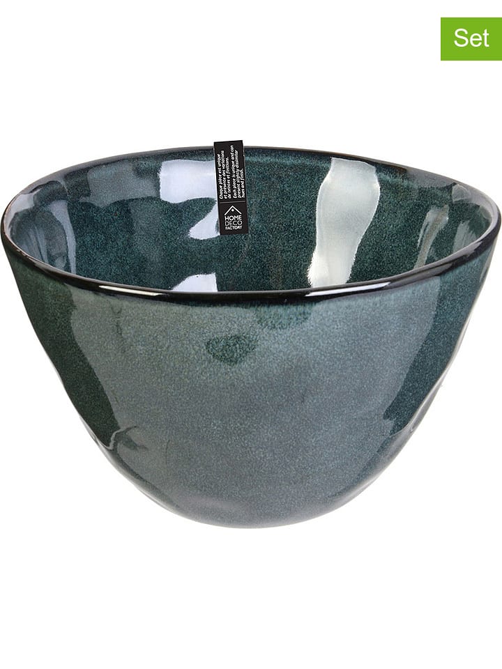 THE HOME DECO FACTORY Miski (3 szt.) w kolorze granatowym - wys. 9 x Ø 15,5 cm rozmiar: onesize