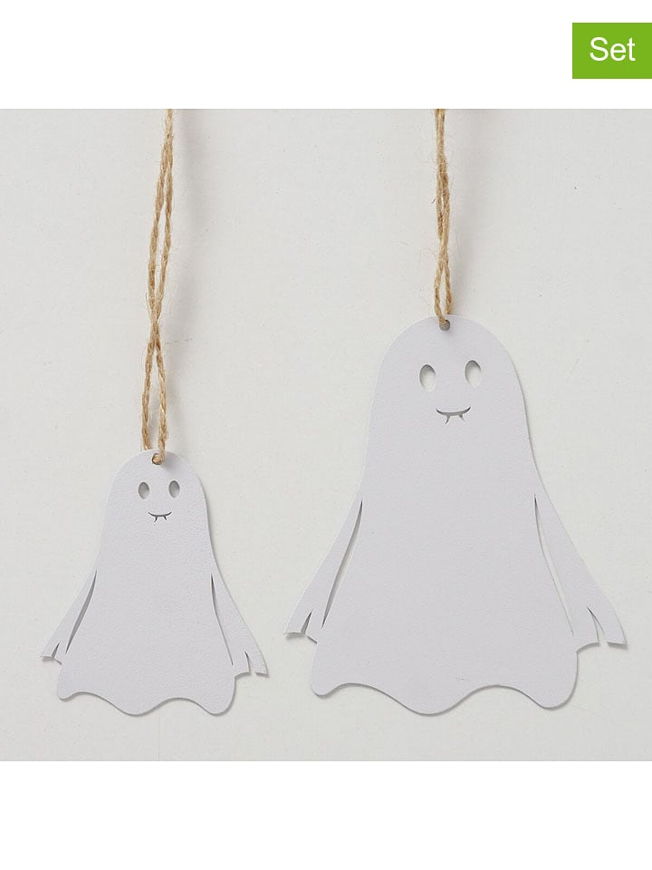 Boltze Zawieszki dekoracyjne (2 szt.) "Ghostie" w kolorze białym rozmiar: onesize