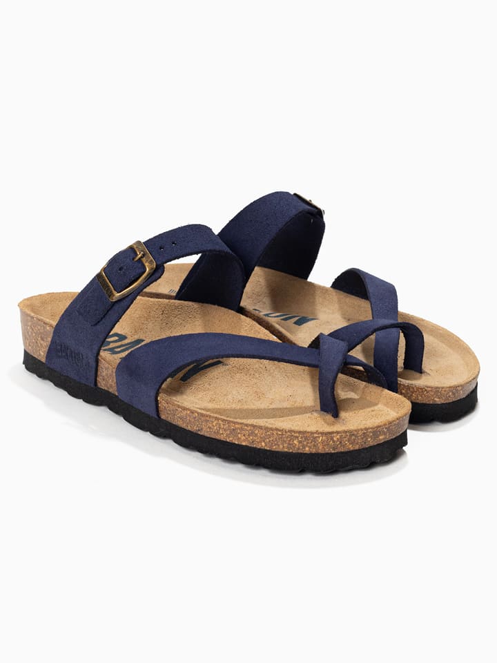 BAYTON Skórzane japonki "Diane" w kolorze granatowym rozmiar: 42