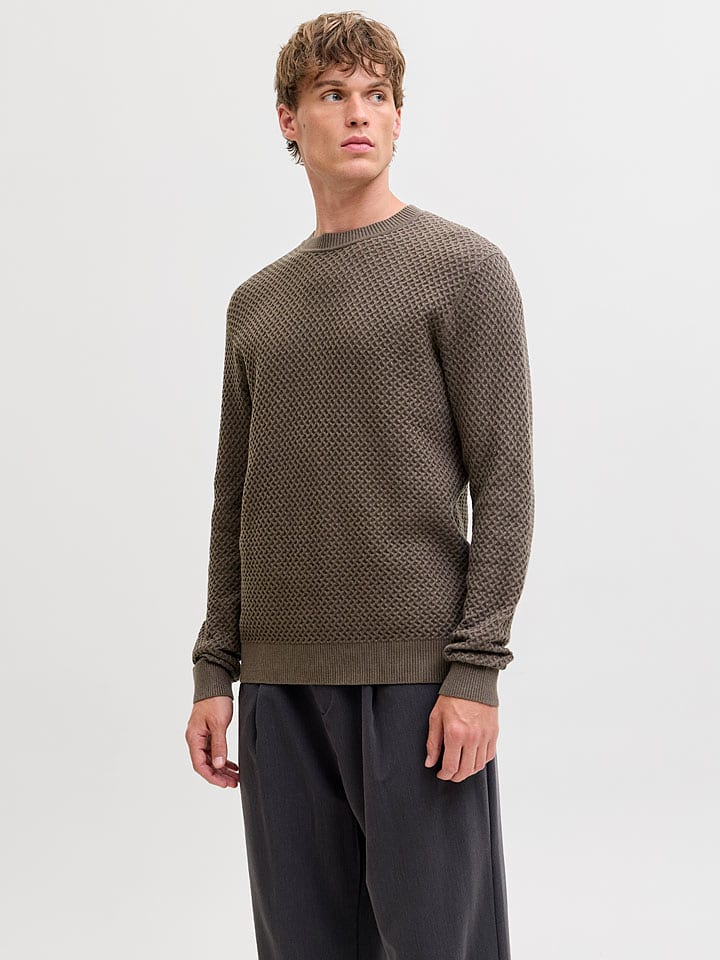 Jack & Jones Sweter w kolorze jasnobrązowym rozmiar: L