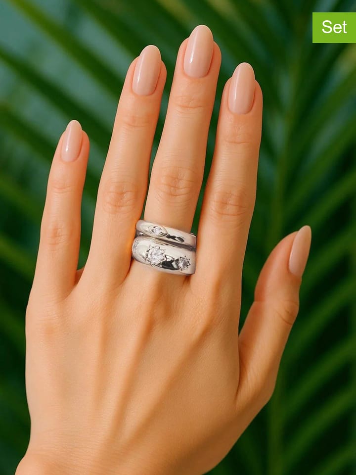 Lodie Silver Pierścionki (2 szt.) z cyrkoniami rozmiar: onesize