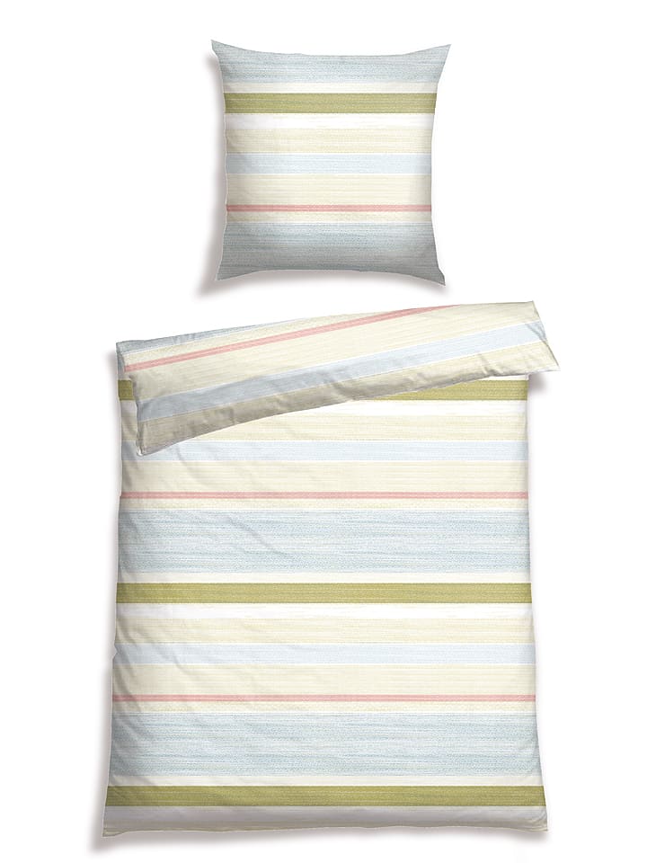 Schiesser Komplet pościeli renforcé ''Taeke'' w kolorze zielono-błękitnym rozmiar: 135x200 cm