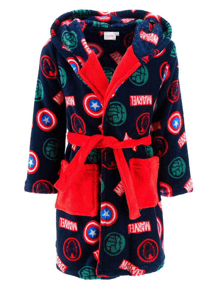 Avengers Szlafrok "Avengers Classic" w kolorze granatowym ze wzorem rozmiar: 104
