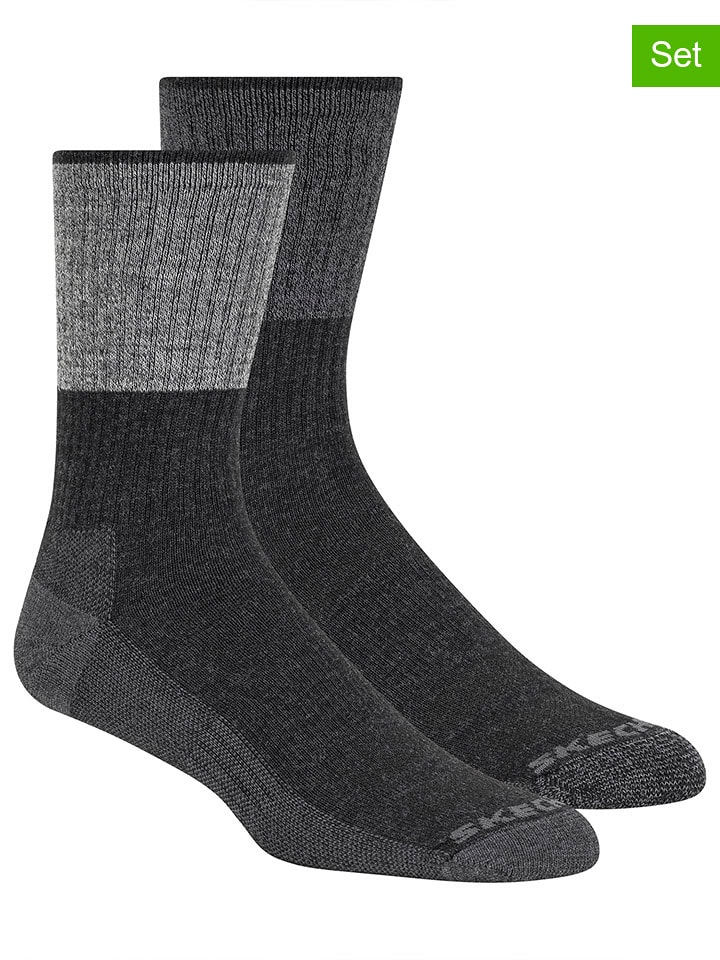 Skechers Skarpety (4 pary) w kolorze czarno-jasnoszarym rozmiar: 40,5-46