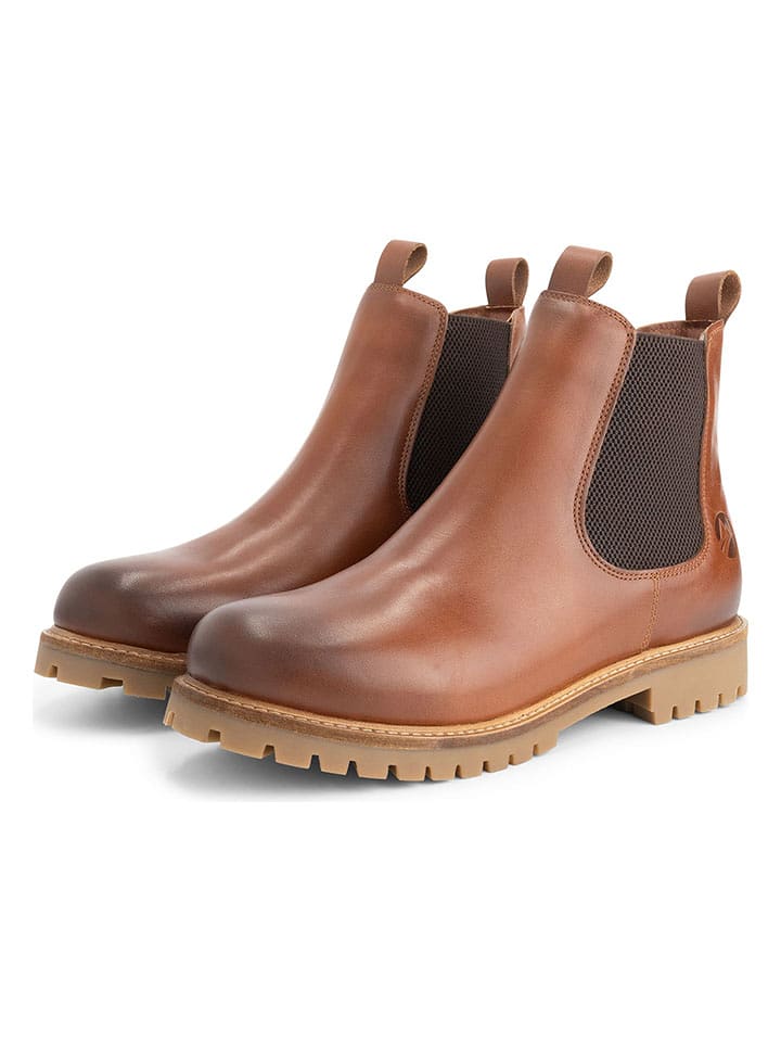 TRAVELIN' Skórzane sztyblety w kolorze jasnobrązowym rozmiar: 43