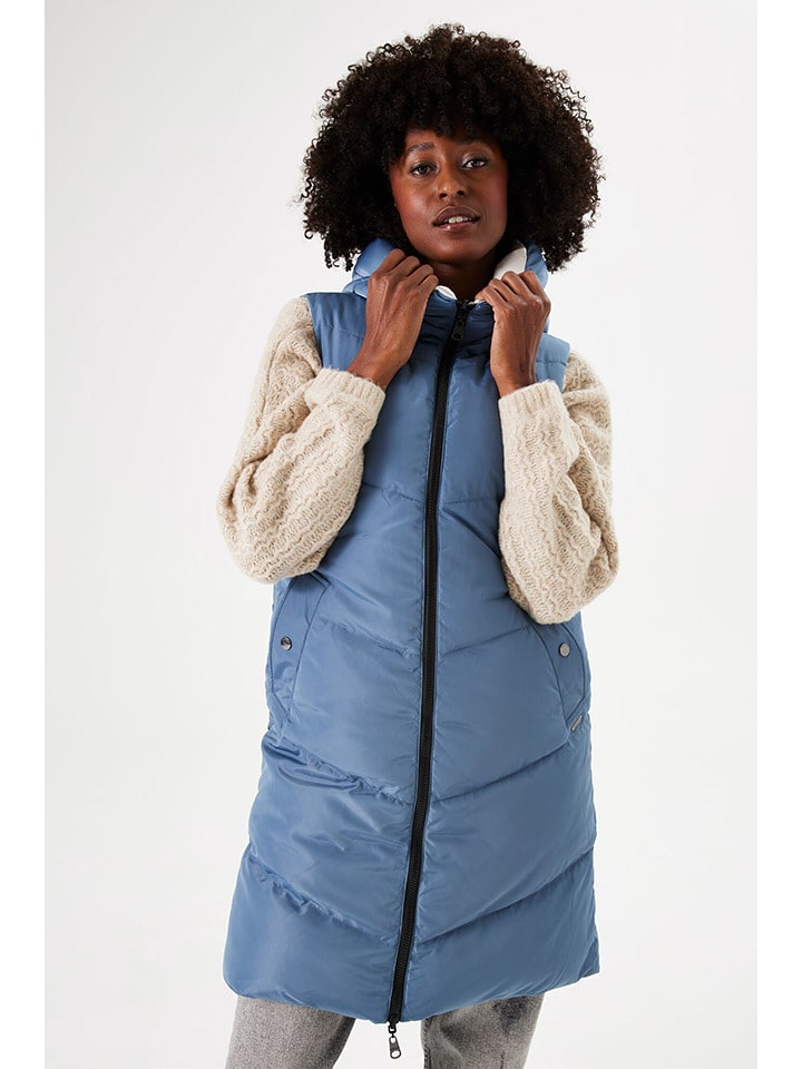 Garcia Kamizelka w kolorze niebiesko-kremowym rozmiar: L