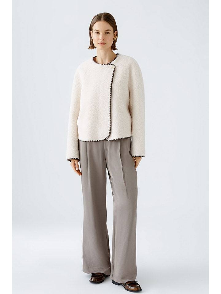 Oui Kurtka przejściowa w kolorze brązowo-kremowym rozmiar: 42