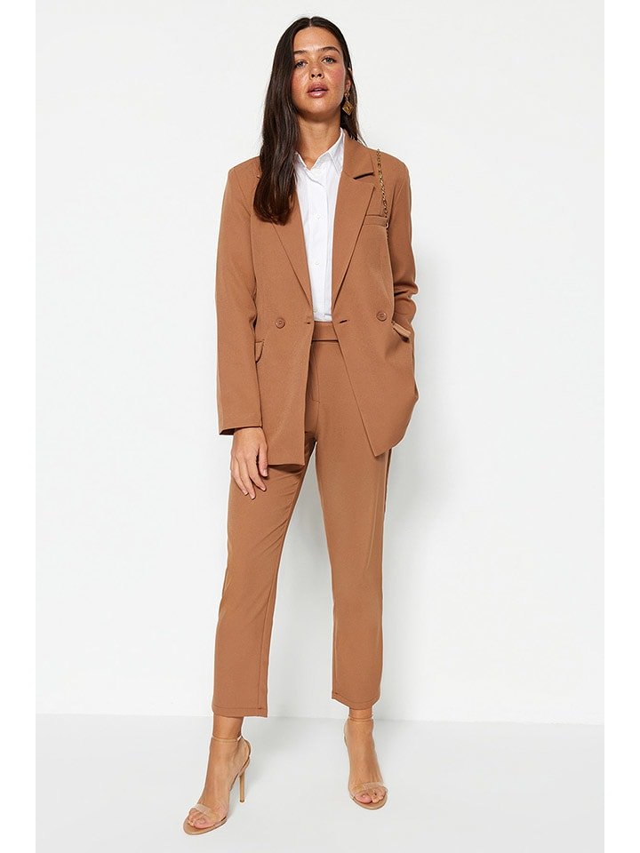 trendyol 2-częściowy zestaw w kolorze karmelowym rozmiar: 38