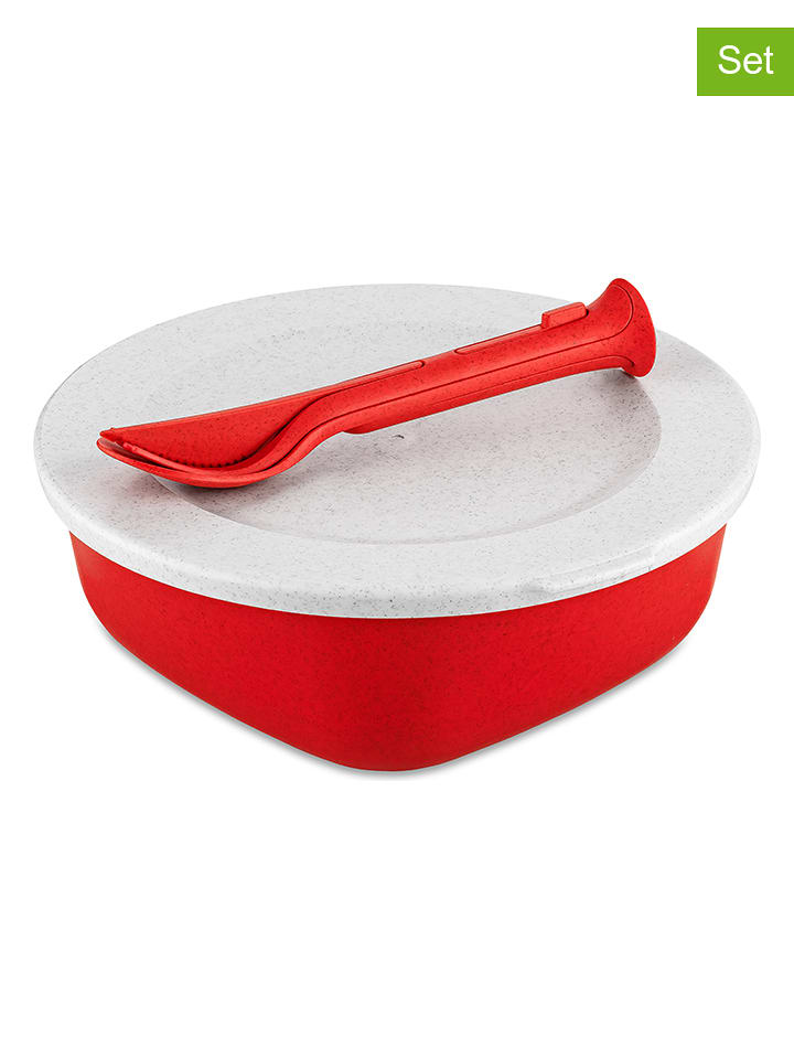 koziol 2-częściowy zestaw w kolorze biało-czerwonym - 1,3 l rozmiar: onesize