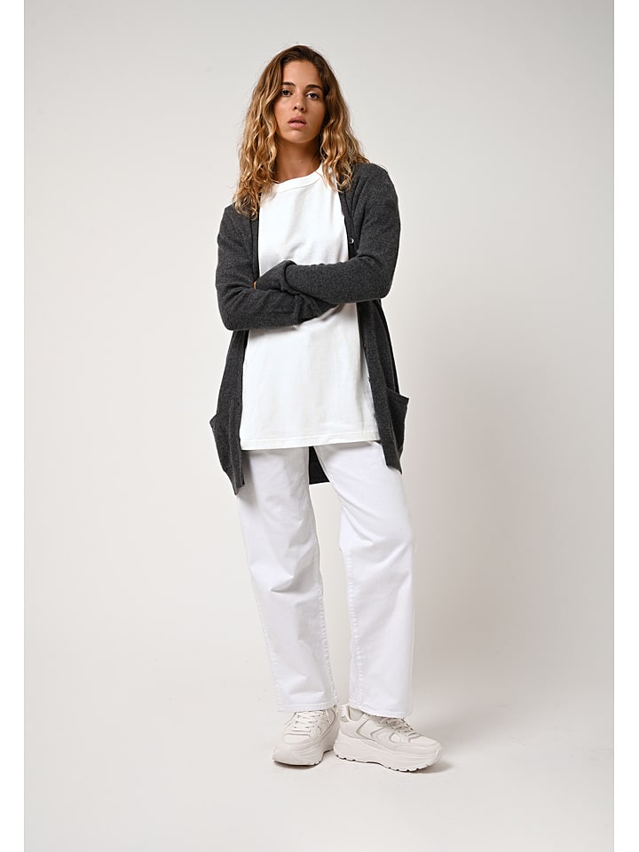 AUTHENTIC CASHMERE Kaszmirowy kardigan "Cimet" w kolorze antracytowym rozmiar: M