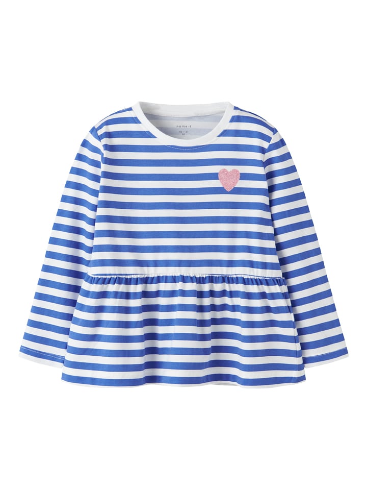 name it Koszulka "Liona" w kolorze niebiesko-białym rozmiar: 122/128