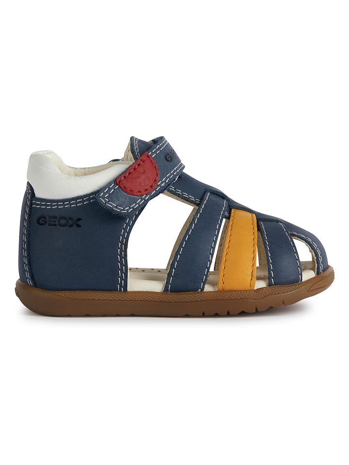 Geox Skórzane półsandały "Macchia" w kolorze granatowym rozmiar: 23