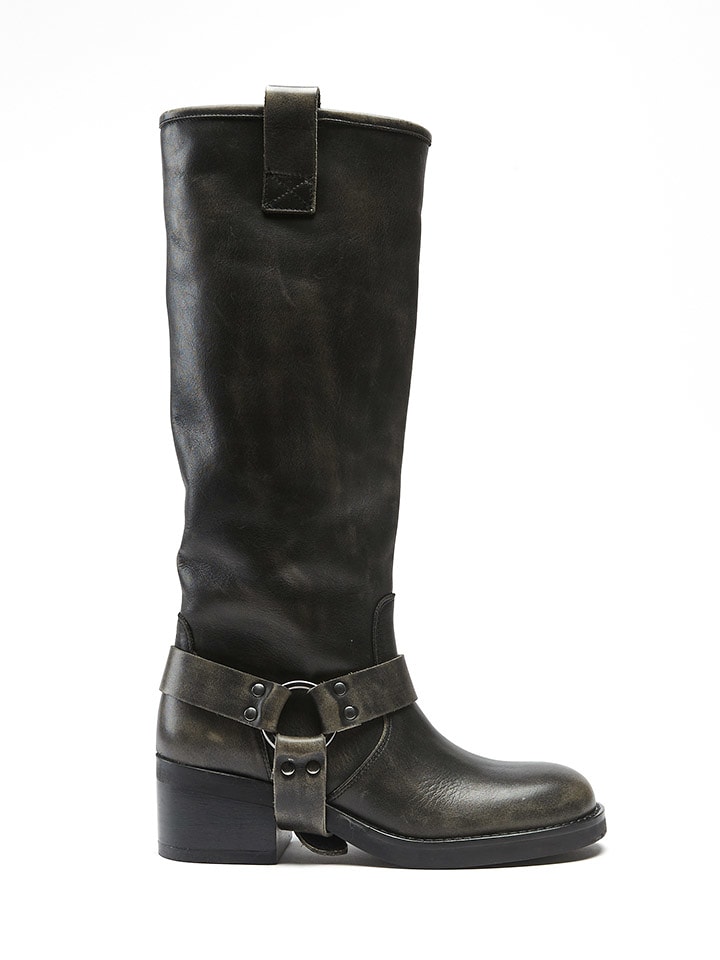 Frank Daniel Skórzane kozaki w kolorze czarnym rozmiar: 38