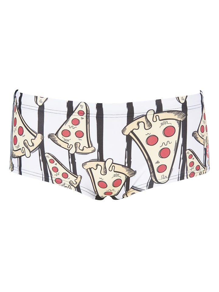 Arena Kąpielówki "Pizza" w kolorze biało-czarnym rozmiar: 8