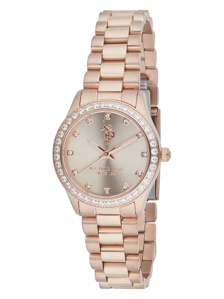 U.S. Polo Assn. Zegarek kwarcowy w kolorze różowozłotym rozmiar: onesize