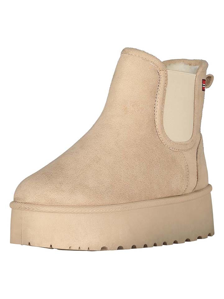 Geographical Norway Botki zimowe "Odysse" w kolorze beżowym rozmiar: 38