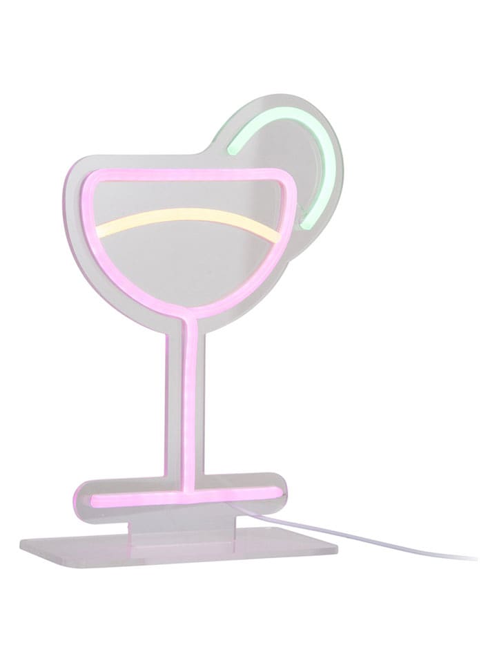 Leitmotiv Dekoracyjna lampa LED "Cocktail" ze wzorem - 21 x 30 cm rozmiar: onesize