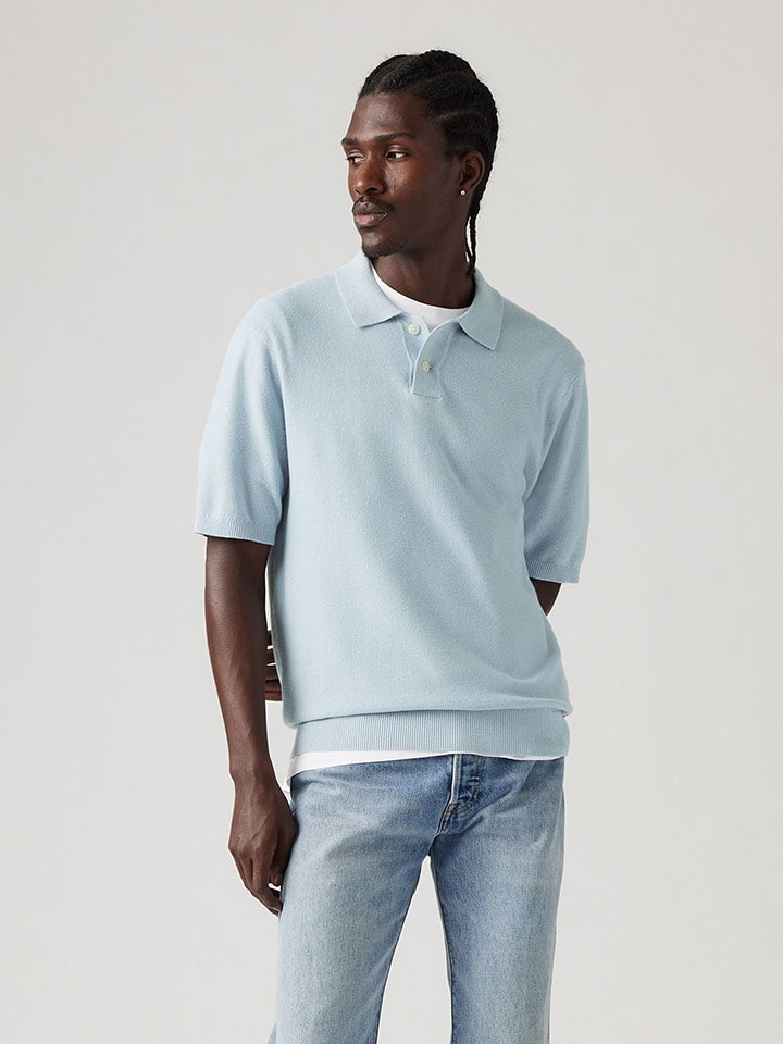 Levi's Koszulka polo w kolorze błękitnym rozmiar: L