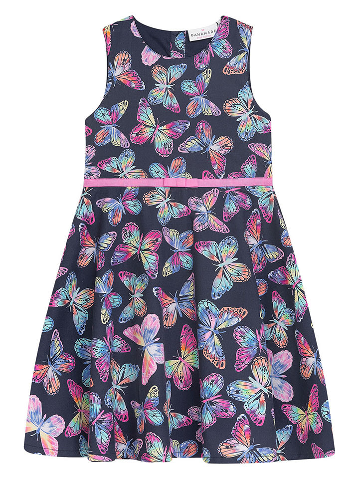 Danamade Sukienka "Doceana" w kolorze granatowo-jasnoróżowym rozmiar: 98