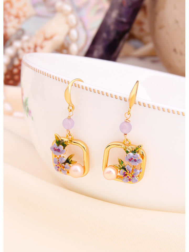 L'Atelier de Gaia Pozłacane kolczyki z perłami rozmiar: onesize