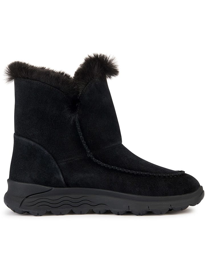 Geox Skórzane kozaki zimowe "Spherica" w kolorze czarnym rozmiar: 41