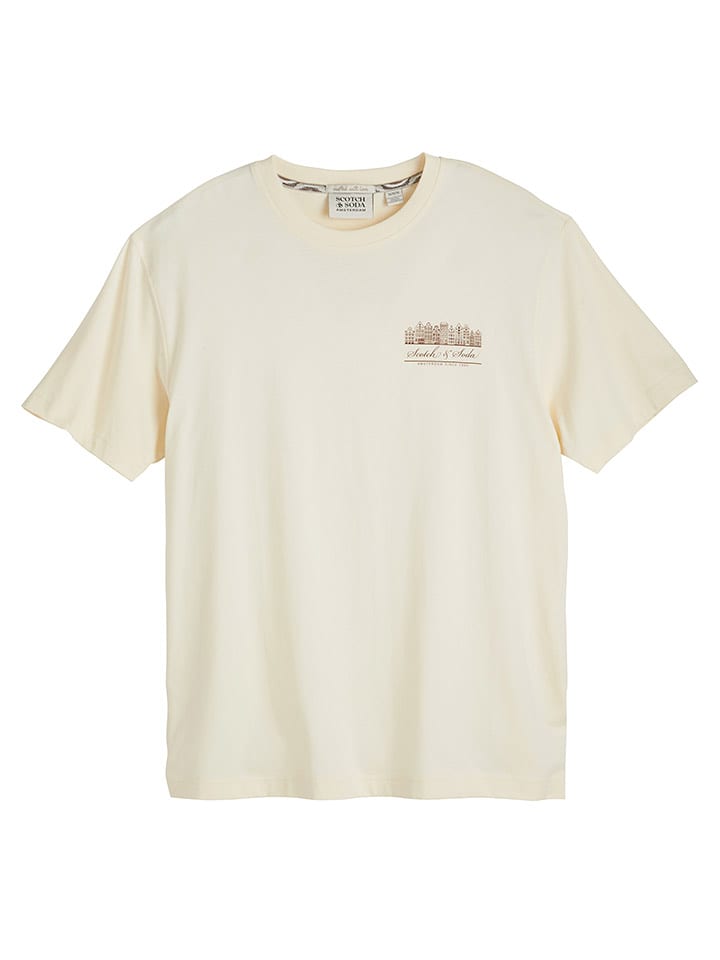 Scotch & Soda Koszulka w kolorze kremowym rozmiar: M