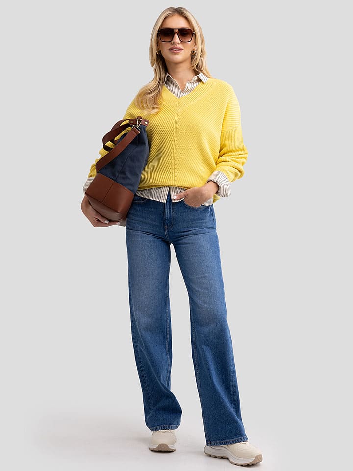 BIG STAR Sweter w kolorze żółtym rozmiar: L/XL