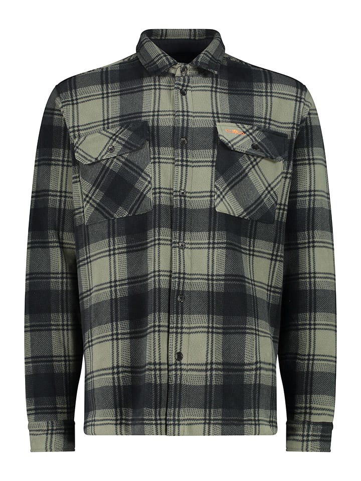 CMP Koszula polarowa - Regular fit - w kolorze zielono-czarnym rozmiar: 58