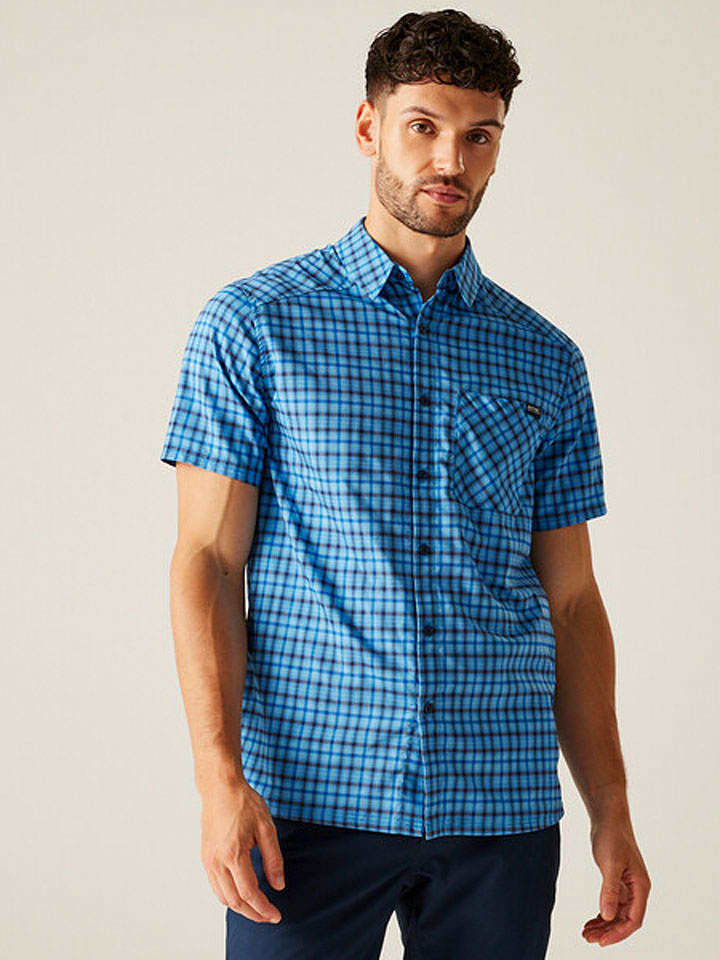 Regatta Koszula funkcyjna "Begarno" w kolorze niebieskim rozmiar: S