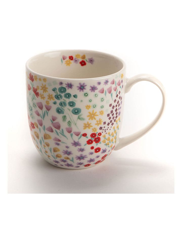 Amadeus Kubek jumbo "Lisa" w kolorze kremowym ze wzorem rozmiar: onesize