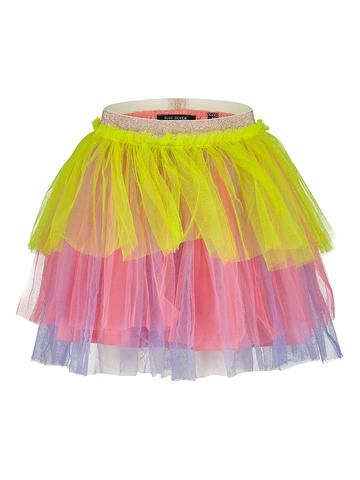 Blue Seven Spódnica w kolorze jasnoróżowo-żółtym rozmiar: 122